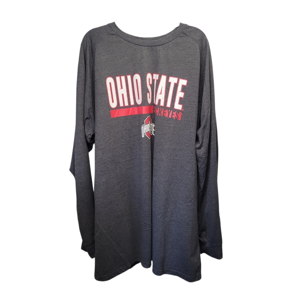 Profile Varsity Ohio State Buckeyes Shirt Mens 3XLT Gray Long Sleeve Cotton